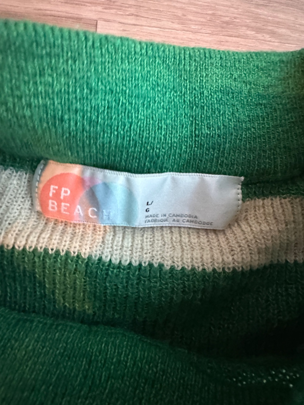 Free People Malibu Striped Surf Sweater Set L - Picture 7 of 7